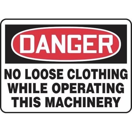 Accuform OSHA DANGER SAFETY SIGN  NO LOOSE SHMEQM145XL SHMEQM145XL